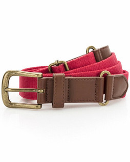 ASQUITH AND FOX AQ902 - Adjustable Faux Leather and Canvas Belt with Buckle