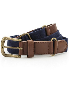 ASQUITH AND FOX AQ902 - Adjustable Faux Leather and Canvas Belt with Buckle