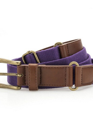 ASQUITH AND FOX AQ902 - Adjustable Faux Leather and Canvas Belt with Buckle