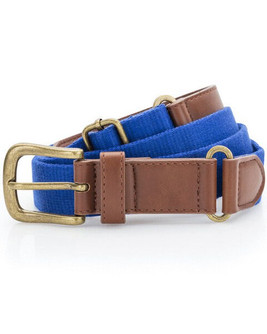 ASQUITH AND FOX AQ902 - Adjustable Faux Leather and Canvas Belt with Buckle