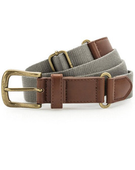 ASQUITH AND FOX AQ902 - Adjustable Faux Leather and Canvas Belt with Buckle