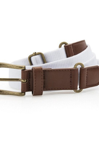 ASQUITH AND FOX AQ902 - Adjustable Faux Leather and Canvas Belt with Buckle