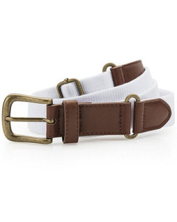 ASQUITH AND FOX AQ902 - Adjustable Faux Leather and Canvas Belt with Buckle