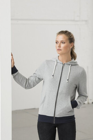 ECOLOGIE EA051 - Sweat hooded zip recycled cotton