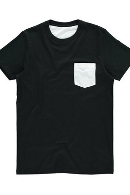 Vanilla VAN105 - Men's Cotton Tee with Polyester Pocket