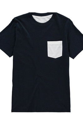 Vanilla VAN105 - Men's Cotton Tee with Polyester Pocket