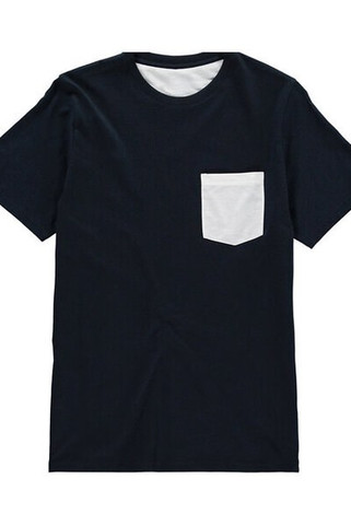 Vanilla VAN105 - Mens Cotton Tee with Polyester Pocket