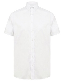 HENBURY H517S - MENS SHORT SLEEVE MODERN OXFORD SHIRT - SLIM FIT