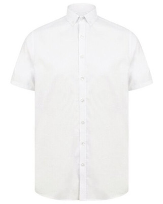 HENBURY H517S - MENS SHORT SLEEVE MODERN OXFORD SHIRT - SLIM FIT