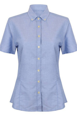 Henbury H518 - Women's Wrinkle Resistant Oxford Shirt with Short Sleeves
