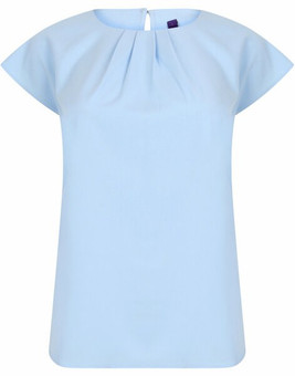 Henbury H597 - Women's Quick-Dry Pleated Short Sleeve Blouse