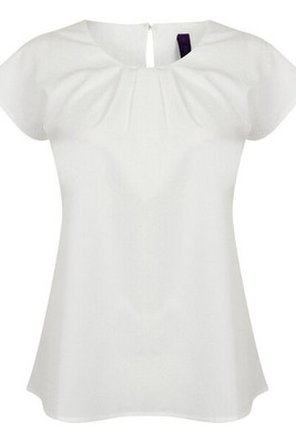 Henbury H597 - Women's Quick-Dry Pleated Short Sleeve Blouse
