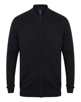 Henbury H718 - Unisex Cotton-Acrylic Zip Front Cardigan