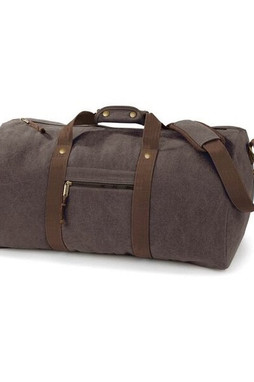 QUADRA BAGS QD613 - Vintage Canvas Holdall with Adjustable Strap