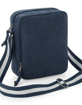 QUADRA BAGS QD614 - Vintage Canvas Mini Reporter Bag with Adjustable Strap