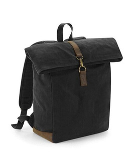 QUADRA BAGS QD655 - Vintage Waxed Canvas Backpack with Leather Accents