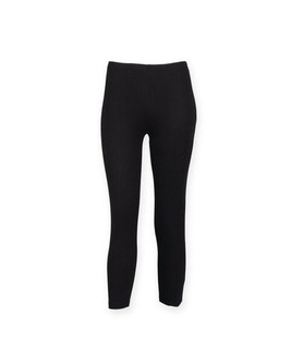 Skinni Fit SK068 - Women's Cropped Cotton-Blend 3/4 Length Leggings
