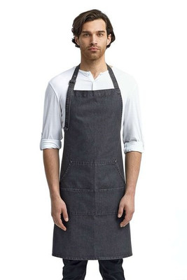 Artisan Collection by Reprime RP126 - Unisex Jeans Stitch Denim Bib Apron