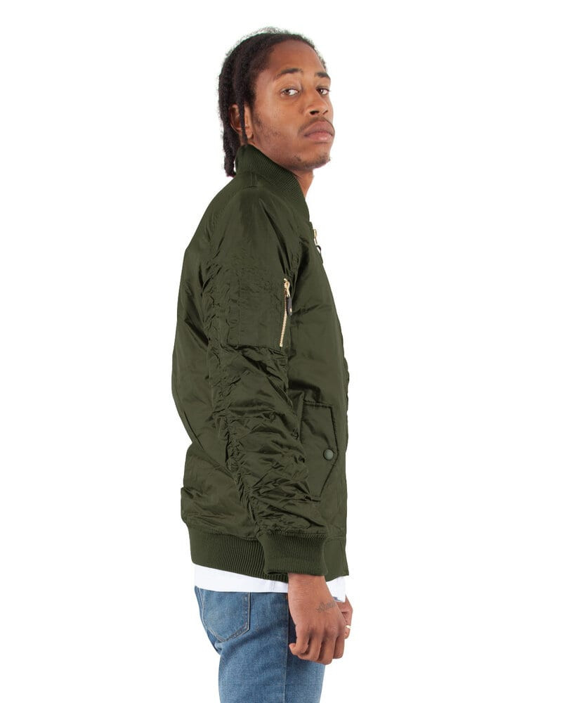 Shaka Wear SHBJ - Water Resistant Nylon Bomber Jacket with