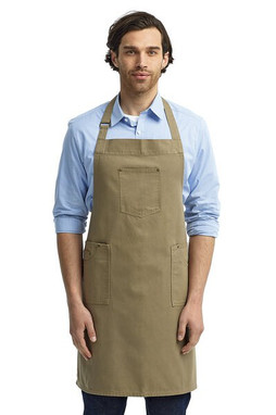 Artisan Collection by Reprime RP132 - Unisex Cotton Chino Bib Apron