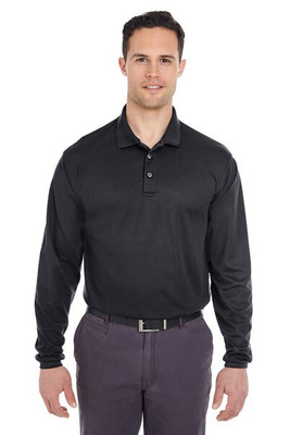 UltraClub 8210LS - Adult Cool & Dry Long-Sleeve Mesh Piqué Polo