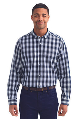 Artisan Collection by Reprime RP250 - Mens Mulligan Check Long-Sleeve Cotton Shirt