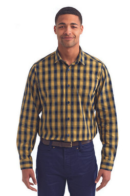 Artisan Collection by Reprime RP250 - Mens Mulligan Check Long-Sleeve Cotton Shirt