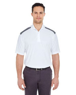 UltraClub 8215 - Adult Cool & Dry Two-Tone Mesh Piqué Polo