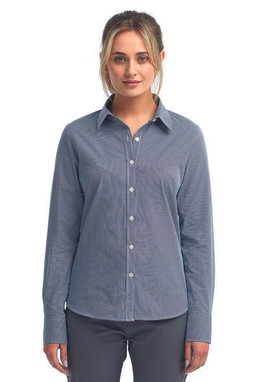Artisan Collection by Reprime RP320 - Ladies Microcheck Gingham Long-Sleeve Cotton Shirt