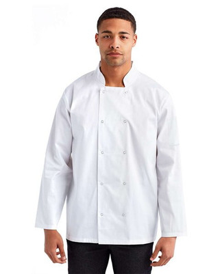 Artisan Collection by Reprime RP665 - Unisex Studded Front Long-Sleeve Chefs Coat