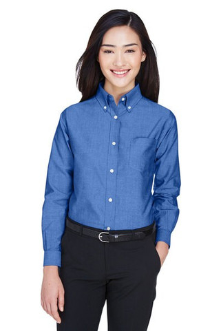 UltraClub 8990 - Ladies Classic Wrinkle-Resistant Long-Sleeve Oxford