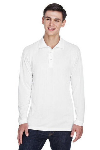 UltraClub 8405LS - Adult Cool & Dry Sport Long-Sleeve Polo