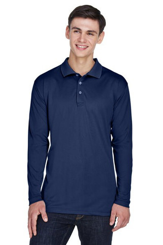 UltraClub 8405LS - Adult Cool & Dry Sport Long-Sleeve Polo