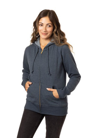econscious EC4580 - Eco-Friendly Womens Heathered Full-Zip Hoodie
