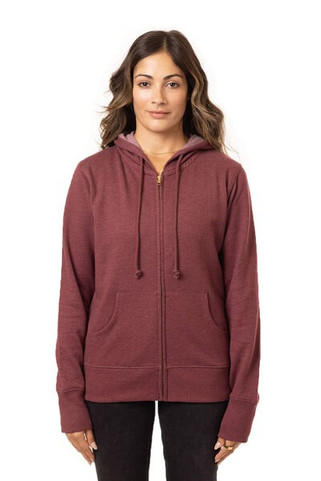 econscious EC4580 - Eco-Friendly Womens Heathered Full-Zip Hoodie