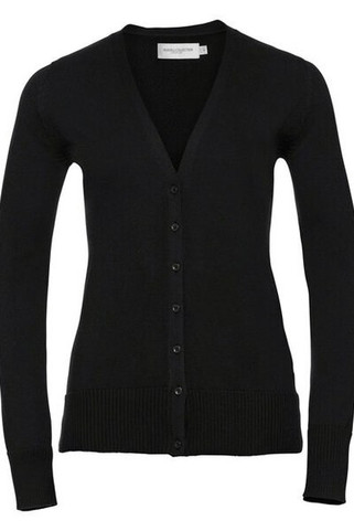 Russell R715F - Elegant Ladies V-Neck CottonBlend Knitted Cardigan
