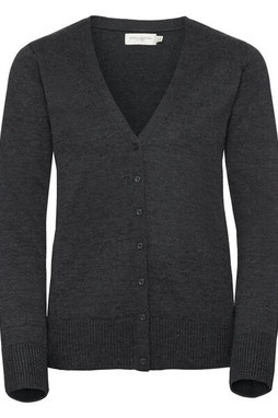 Russell R715F - Elegant Ladies V-Neck CottonBlend Knitted Cardigan