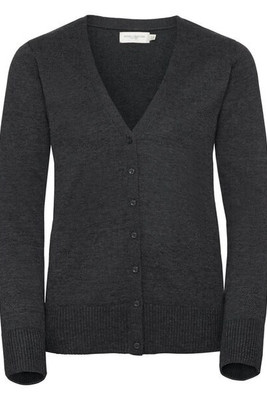 Russell R715F - Elegant Ladies V-Neck CottonBlend Knitted Cardigan