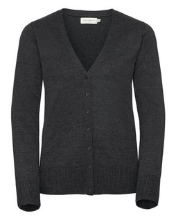 Russell R715F - Elegant Ladies V-Neck CottonBlend Knitted Cardigan