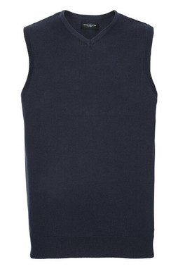 Russell R716M - Classic Fit CottonBlend V-Neck Sleeveless Pullover