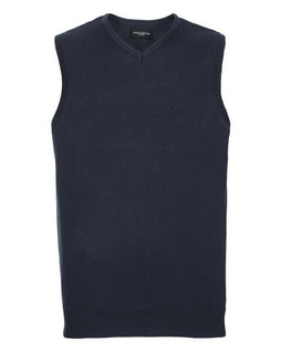 Russell R716M - Classic Fit CottonBlend V-Neck Sleeveless Pullover