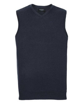 Russell R716M - Classic Fit CottonBlend V-Neck Sleeveless Pullover