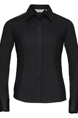 Russell R924F - Womens Fitted Long Sleeve Polycotton Poplin Shirt
