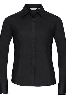 Russell R924F - Women's Fitted Long Sleeve Polycotton Poplin Shirt