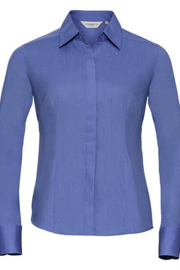 Russell R924F - Womens Fitted Long Sleeve Polycotton Poplin Shirt
