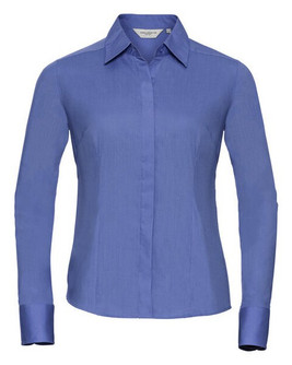 Russell R924F - Women's Fitted Long Sleeve Polycotton Poplin Shirt