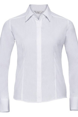 Russell R924F - Women's Fitted Long Sleeve Polycotton Poplin Shirt