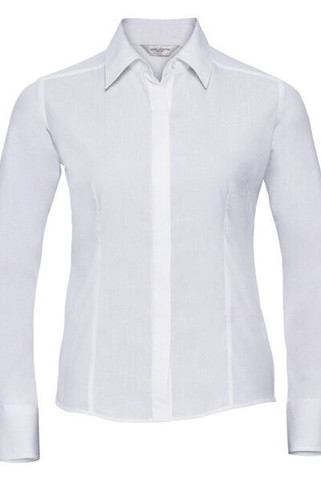 Russell R924F - Womens Fitted Long Sleeve Polycotton Poplin Shirt