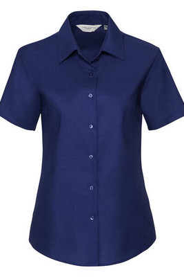Russell R933F - Women's Tailored Short Sleeve Oxford Shirt