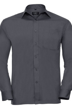 RUSSELL R934M - MENS LONG SLEEVE POLYCOTTON POPLIN SHIRT